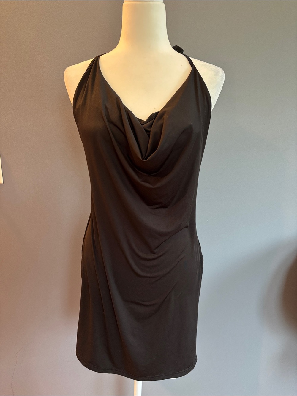 Black Cowl Neck Women’s Dress